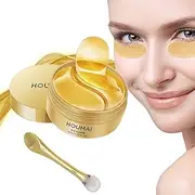 Houmai Gold Eye Mask, houmai 24k gold essence, 60pcs Houmai Gold Eye Mask for Women (60pcs)