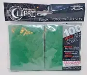 2pk's of 100 ULTRA PRO ECLIPSE MATTE GREEN DECK PROTECTORS Standard Card Sleeves