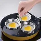 Stainless Steel Egg Cooker Mold 3 Cup Omelette Maker Egg Poaching Pan Egg Tart