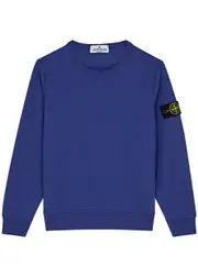 Stone Island Kids Logo Cotton Sweatshirt (6-8 Years) - Blue Royal - 06YR (6 Years) 06YR (6 years)