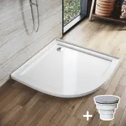 Shower Enclosure Base Tray Solid Curved, 1000 x 1000mm / Sliver (Chromed-plating)
