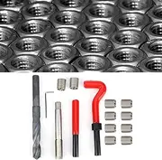 Thread Repair Tool Kit M14x1.5 15 Pcs Stainless Steel Female Thread Inserts, for Threaded Hole, Repair of Automotive Parts, Air Separation Equipment, Radiators