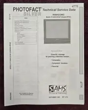 Sams Photofact 4775 Service Manual for Panasonic CT-24SX12F/2UF (Chassis BP367)