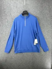 NWT Kenneth Cole Men's Golf Size XL Pullover Baltic Blue Moisture Wicking $69