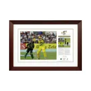 STEVE WAUGH WAUGH STORIES ONE DAY AT HEADINGLEY SIGNED FRAMED LIMITED LITHOGRAPH