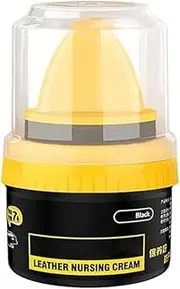 [ZUMIE] Leather Repair Cream Polish - Leather Repair Liquid Shoe Shine, Shoe Care Shoe Cream with Sponge Applicator, Natural Cream Leather Shoe Polish, Protects Leather from Scuffs and Scratches, Black,