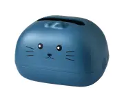 Cartoon Tissue Box, Desktop Toilet Paper Storage Box,Blue Cat
