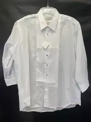 Neil Allyn White Tuxedo Mens Sz 2XL Pleated Tux Shirt (F3) NWTs