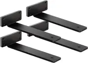 4 Pack Shelf Brackets 14 Inch Floating Shelf Bracket 1/5 Inch Thick Heavy Duty H