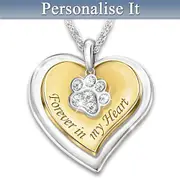 Forever In My Heart Personalised Engraved Pet Remembrance Necklace