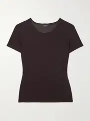 [LESET] LESET - Rozzi Ribbed Jersey T-shirt - Chocolate - x small x small Brown