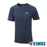 K-SWISS WHL TEE 冰絲運動Ｔ恤-男-藍