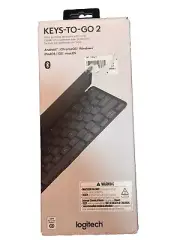 Logitech KEYS-to-GO 2 Portable Bluetooth Keyboard For iPad W/Cover Graphite Gray