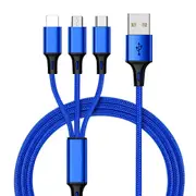 3 in 1 Multi USB Charger Charging Cable for Iphone USB TYPE C Android Micro