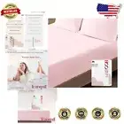 Breathable 100% Cotton Full Fitted Sheet - 800 Thread Count, Sateen Weave Blush