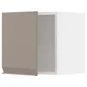 METOD wall cabinet, white/Upplöv matt dark beige, 40x37x40 cm