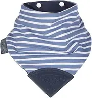 Cheeky Chompers Neckerchew Teething Bib, 2-in-1 Bandana Style Bib w/Food Grade Silicone Teether