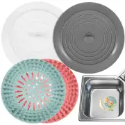 4pcs Sink Strainers Stoppers Kit Shower Drain Hair Catchers Silicone Sink Plugs