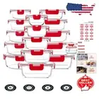 Elegant 30-Piece Airtight Glass Storage Containers - Microwave & Dishwasher Safe