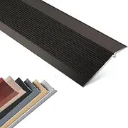 Aluminum Floor Transition Strip, Threshold Transition Strips, Transition Profile 90cm Long, Aluminum Transition Strip, for Uneven Floor/Carpet Edges-Black||Length 0.9m