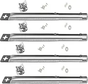 GriHero 30.8 to 44.5CM Adjustable Burner Tube, Universal Gas Grill Burner Replacement Part for Outback Blooma CosmoGrill Char-Broil Master Forge and More Gas grills, 4 Pack