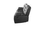 3 Seater Recliner Sofa In Faux Leather Lounge Couch in Black