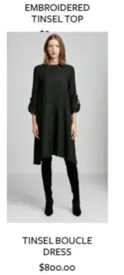 Scanlan Theodore Tinsel Boucle Dress