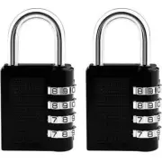 Pack of 2 Small Combination Number Lock Outdoor Waterproof Padlock with 4 Digit