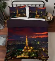 3D Eiffel Tower 1629NA Bed Pillowcases Quilt Cover Duvet Marco Carmassi Fay