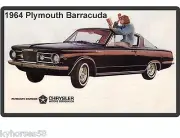 1964 Plymouth Barracuda Auto Car Refrigerator / Tool Box Magnet