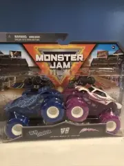 2023 SPIN MASTER MONSTER JAM 2 PACK 1/64 SERIES 25 BLUE THUNDER VS FULL CHARGE