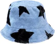 [Taidor] Fluffy Bucket Hat Furry Winter Warmer Cap for Women
