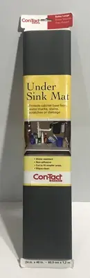 Con-Tact 24 In. x 4 Ft. Graphite Under Sink Mat Non-Adhesive Shelf Liner XL NIP