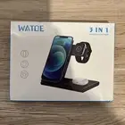 White Wireless Charging Station Foldable 3 in 1 Wireless Charger NEW