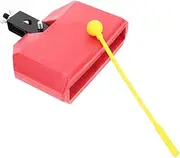 ERINGOGO Plastic Latin Percussion Cow Bell Accessory Lightweight Drum Percussion Instrument with Mounting Clamp and Mallet Easy to Install for Multiple Music Styles Red