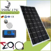 12V 350W Fixed Solar Panel Kit Mono Home Generator Caravan Camping Charger Power