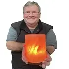 Cylinder Salt Lamp - Includes 12v Cord and 12 Watt Globe