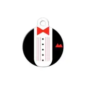 Pet ID Name Tag Tuxedo Suit Tie Bond Personalised Custom DOG CAT Name Tag