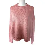 One Teaspoon Knit Pamela Pink Open Back Sweater Small NWT