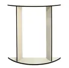 Thin Semi-Circle Console Table in Laser-Cut Plywood for Modern Small Spaces