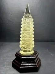 Top Natural citrine Quartz Crystals hand carved tower skull Reiki healing