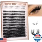 Wispy Lash Clusters with Bottom Lashes Fluffy Eyelash Clusters C Curl Cluster