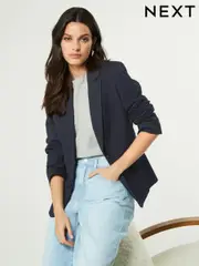 Navy Tailored Single Breasted Blazer (Q98085) | $98