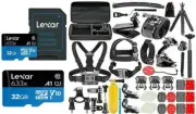 DJI Osmo Action 4K Camera Deluxe Accessories Kit With High Speed 32GB Micro SD