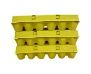 212 X Yellow 18-Egg Recyclable Cartons For 1.5 Dozen Eggs Paper