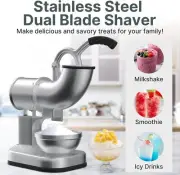 300W Ice Crusher Shaver Machine Stainless Steel Bowl Snow Cone Crusher 1400R/m