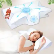 Cervical Neck Pillow for Neck Pain Relief, Memory Foam Pillows Contour Bed Pi...