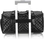 Travel Bag,Travel Package with Shoes Compartment,Sports Gym Bag,Pu Travel Bag,Multifunctional Travel Packet, Black Duffel Bag,for Men Women
