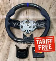 NO TARIFF CARBON Leather Blue Steering Wheel for MINI F54 F55 F56 F57 F60 21-24 (for: Mini)