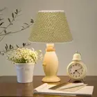 1X Rattan Lampshade Chandelier Plaid Woven Retro Handmade Decro for E14/E27 DIY